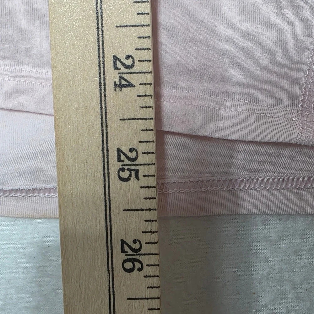 Lululemon Back In Action Long Sleeve Women Size 12 Pink Pima Cotton Scoop Neck